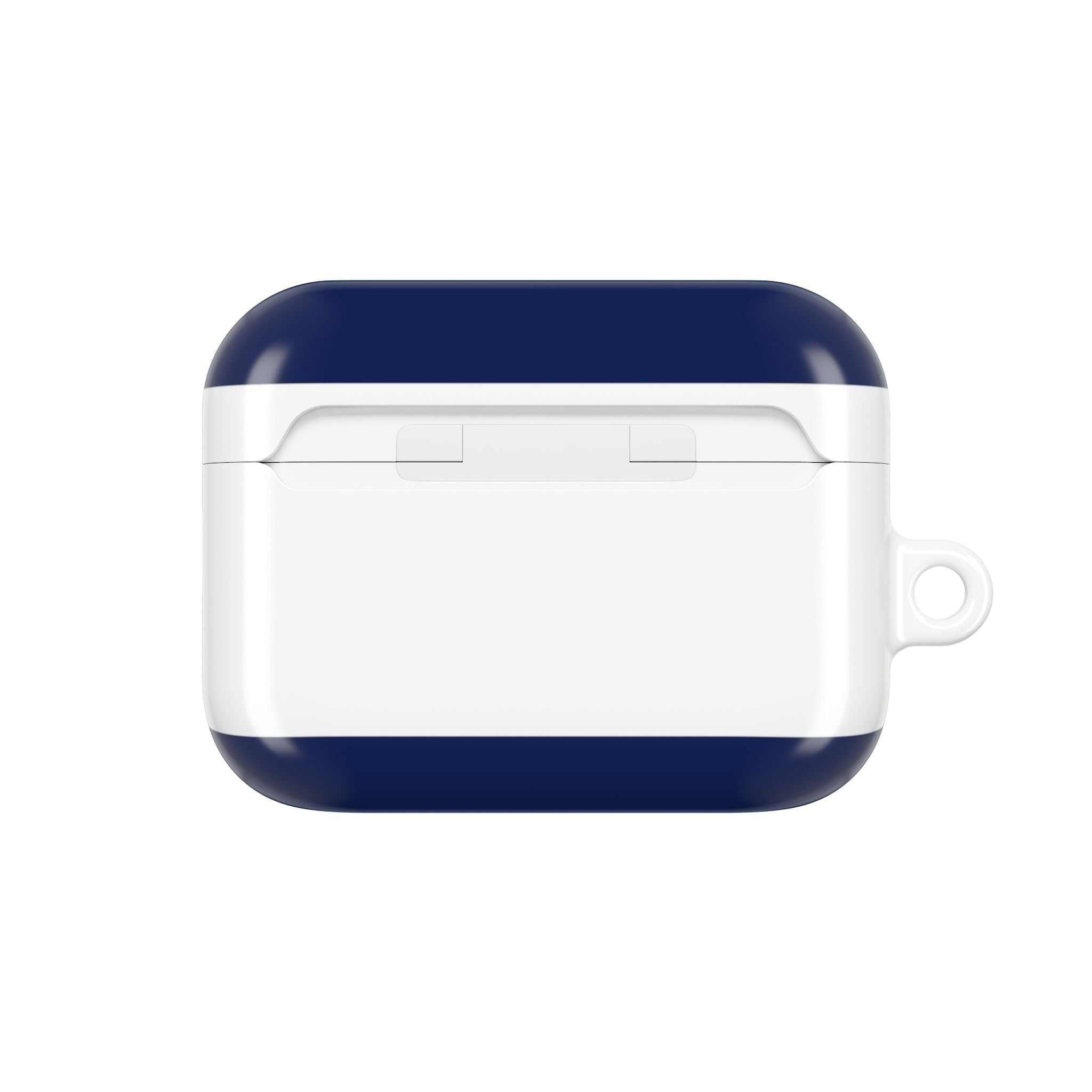 Tottenham FC AirPods Protective Case in white and navy with cockerel crest, durable shock-resistant design for AirPods and AirPods Pro.