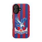 Crystal Palace MagSafe iPhone case with club colors and crest, dual layer protection, and wireless charging compatible