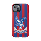 Crystal Palace MagSafe iPhone case with red and blue stripes and eagle crest, durable dual-layer protection
