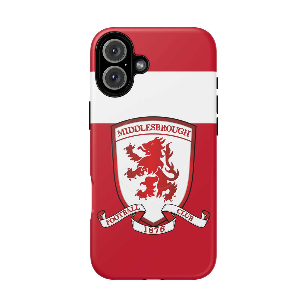 Middlesbrough MagSafe iPhone case with club crest and red design for protection and wireless charging