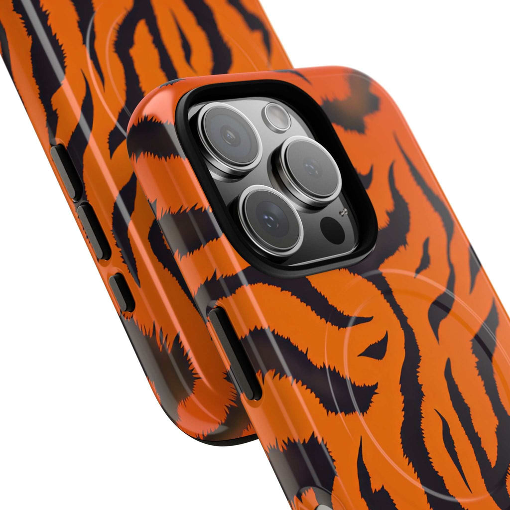 Orange Tiger Print iPhone Magsafe Phone Case