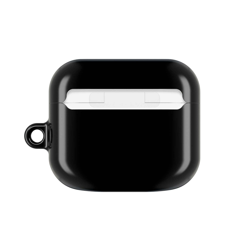 Black AirPods Pro protective hard shell case with glossy finish and durable scratch resistance