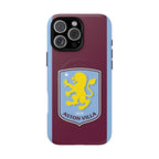 Aston Villa Magsafe iPhone case with claret and blue colors and club crest, durable dual-layer protection, MagSafe compatible