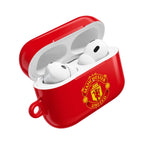 Manchester Utd FC AirPods protective hard case in red with club crest for AirPods and AirPods Pro