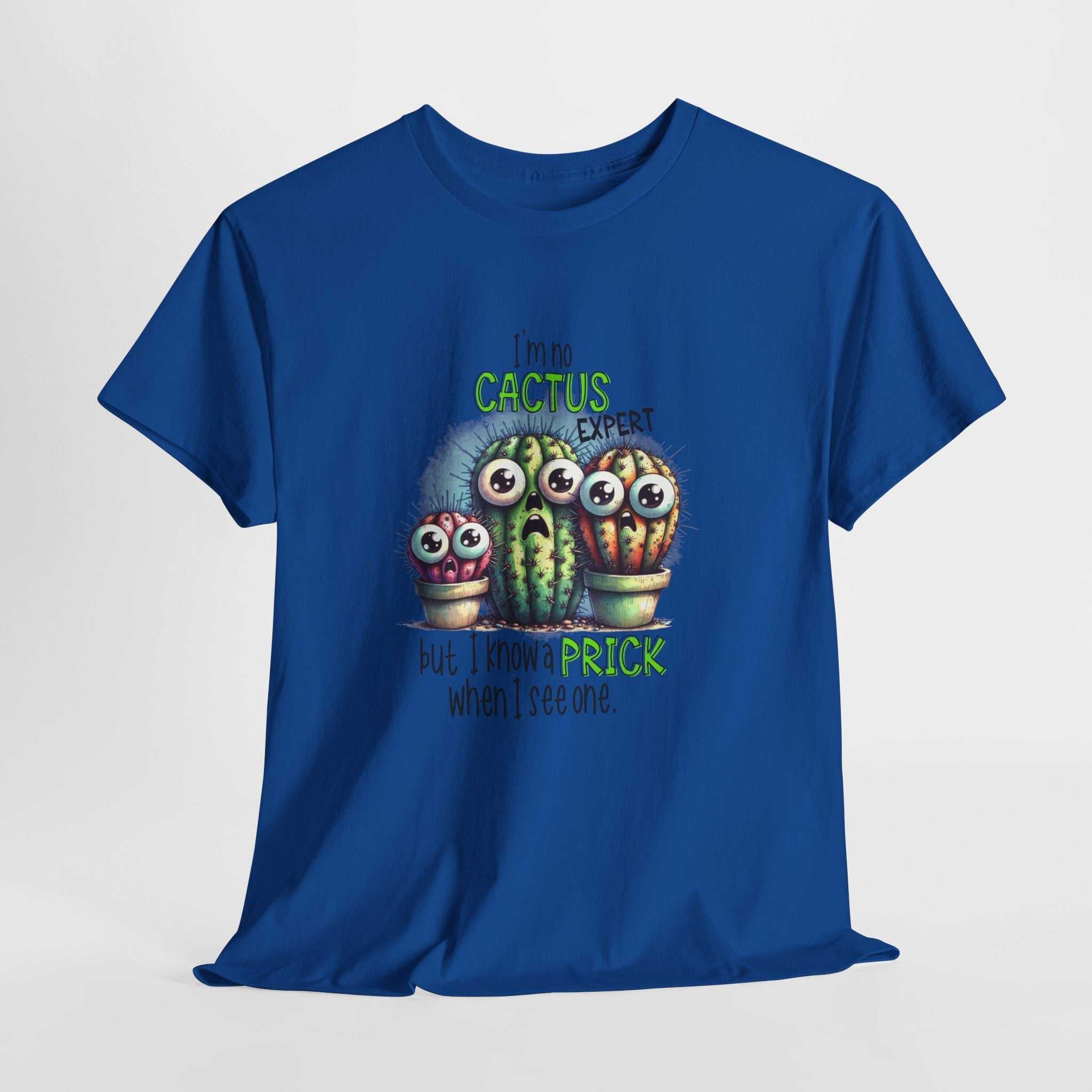 Cactus Expert Fun Graphic T-Shirt with humorous cactus design on soft cotton fabric