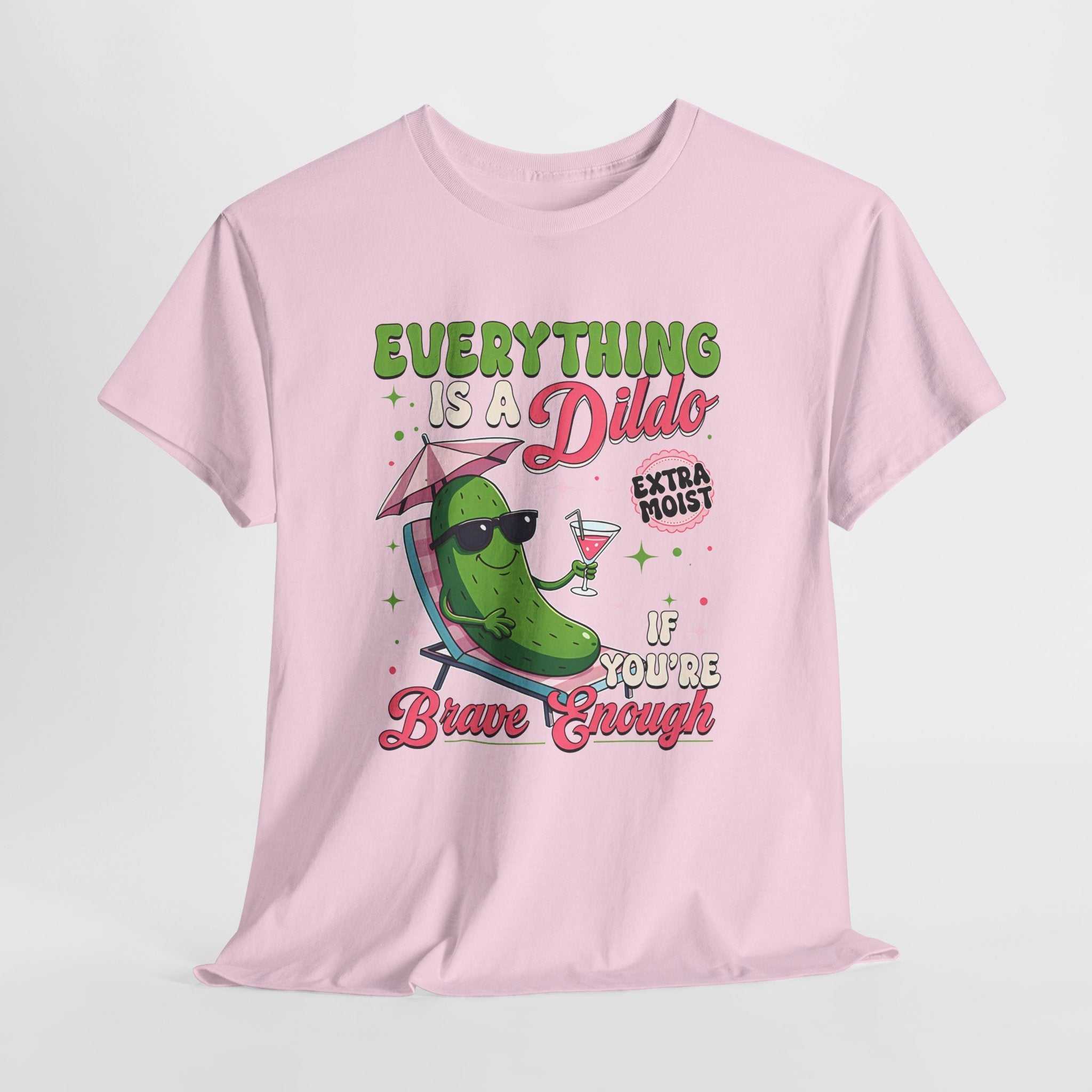 Black Everything is a Dildo T-Shirt with bold edgy humor text design