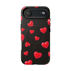 Black Hearts iPhone Magsafe Phone Case