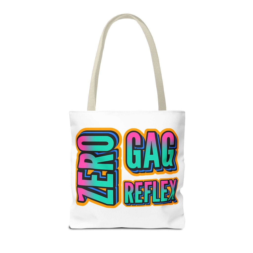 Zero Gag Reflex Tote Bag with cheeky design, durable polyester, multiple sizes and handle colors