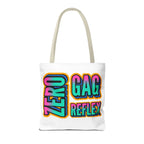 Zero Gag Reflex Tote Bag with cheeky design, durable polyester, multiple sizes and handle colors