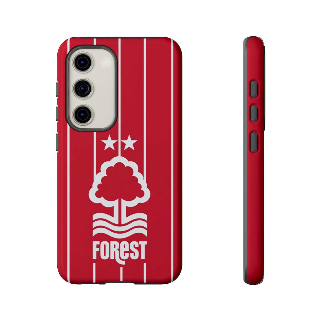 Nottingham Forest magnetic Samsung phone case in red with dual-layer protection and club-inspired crest