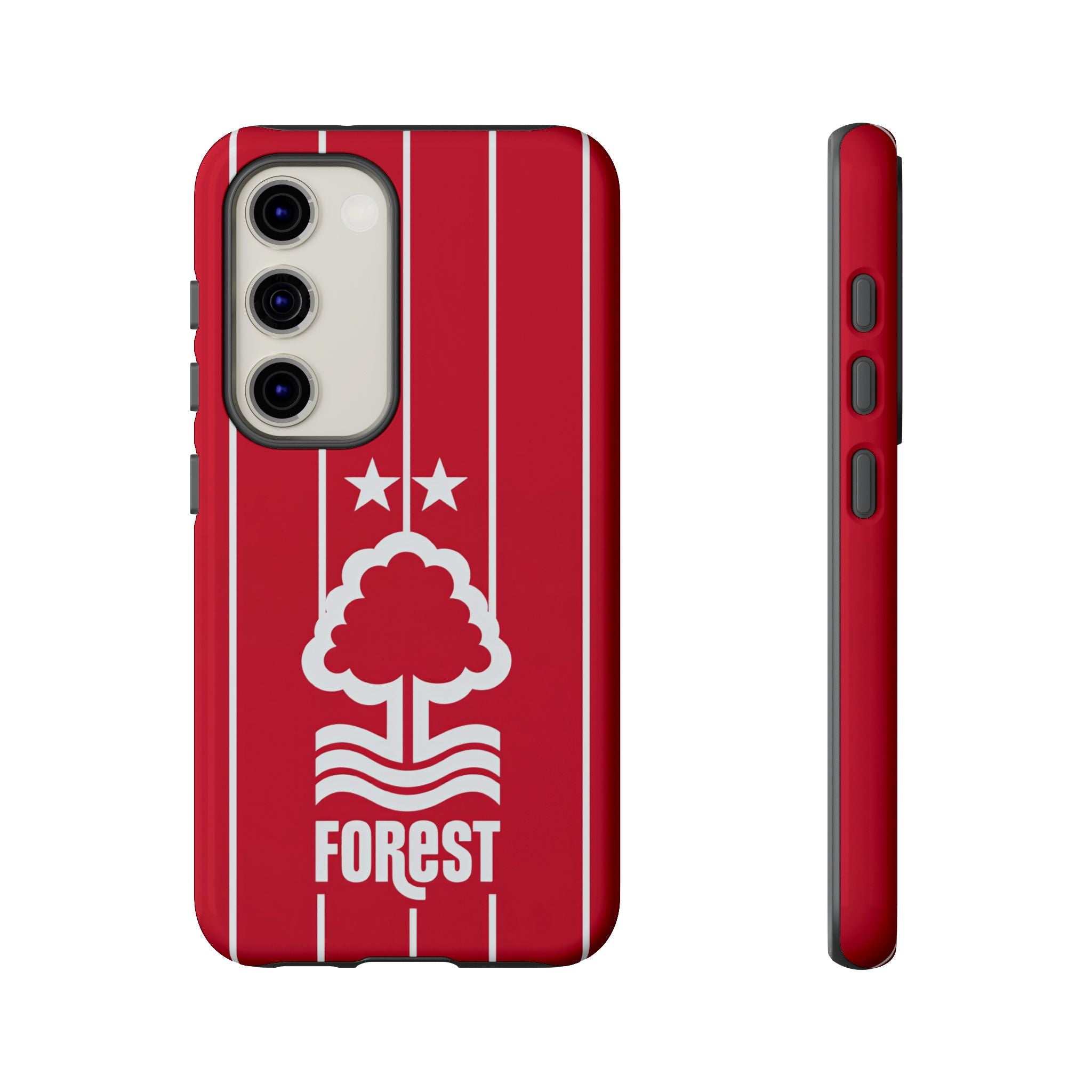 Nottingham Forest magnetic Samsung phone case in red with dual-layer protection and club-inspired crest