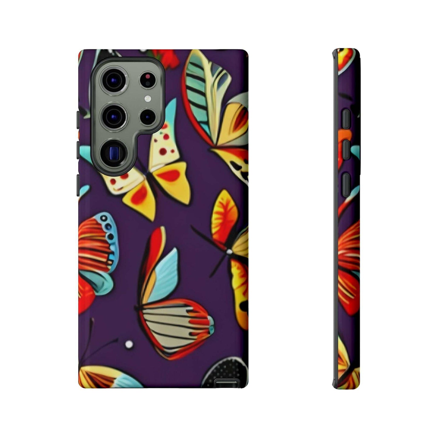 Bright Vibrant Butterfly Samsung Phone Case designed by littlebitz 