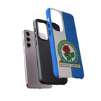 Blackburn Rovers magnetic Samsung phone case with dual-layer protection and wireless charging support