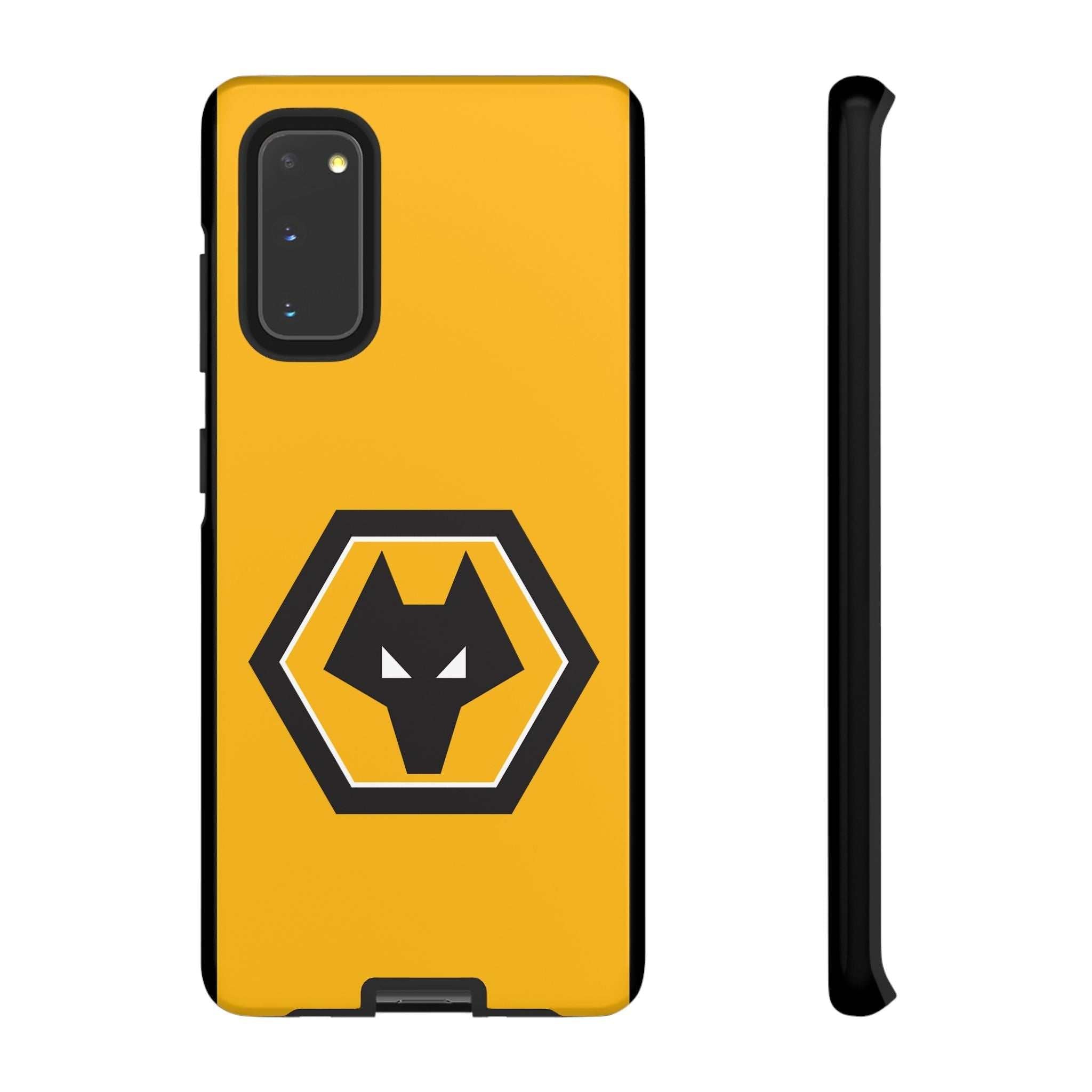 Wolves FC Magnetic Samsung Case with gold and black club colors and shock-absorbing dual-layer protection