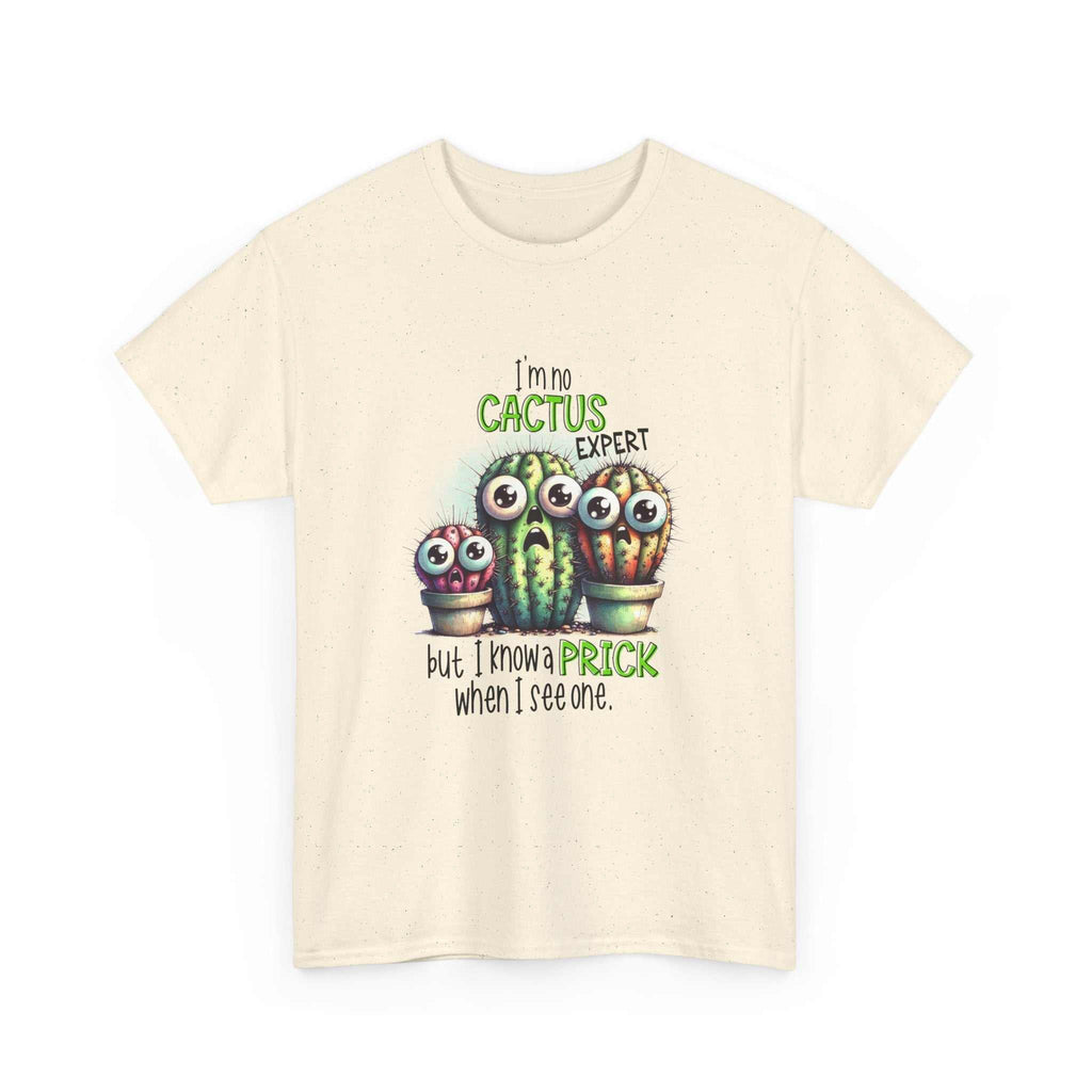 Cactus Expert Fun Graphic T-Shirt with bold cactus design for plant lovers