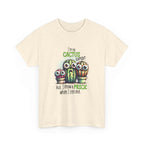 Cactus Expert Fun Graphic T-Shirt with bold cactus design for plant lovers
