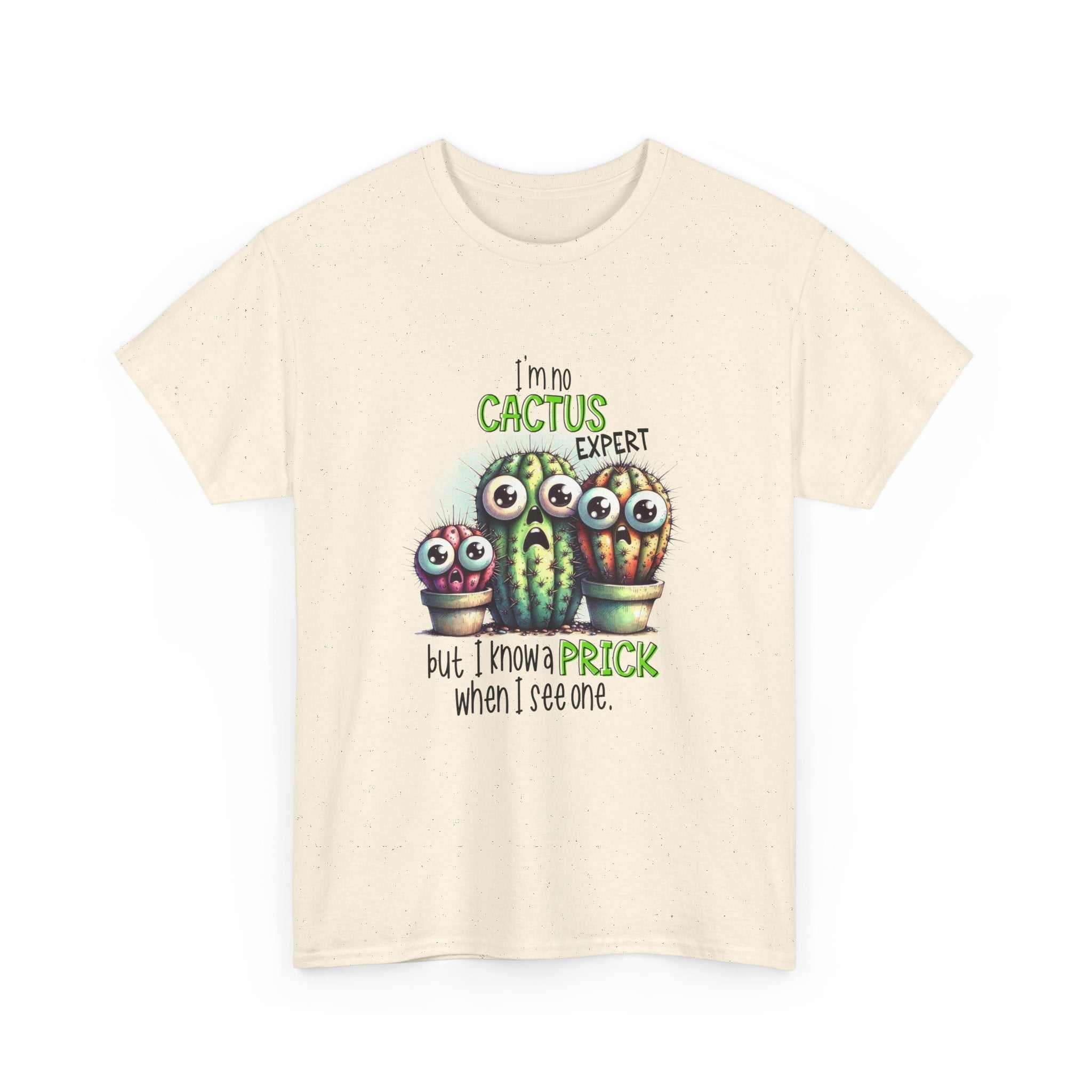Cactus Expert Fun Graphic T-Shirt with bold cactus design for plant lovers