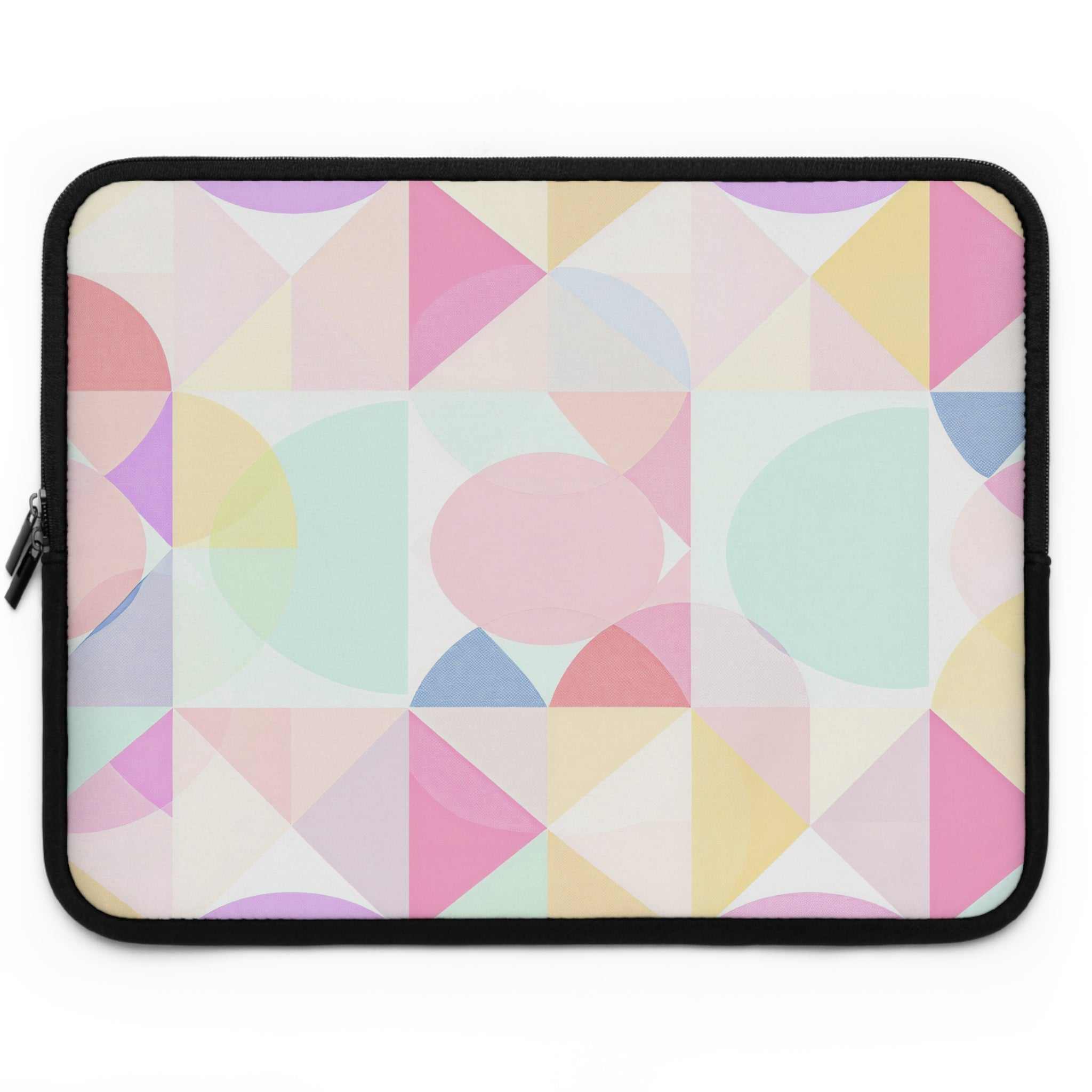 Pastel Geometric Print Laptop Sleeve