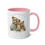 Personalised Our First Mother's Day gift mug with teddy bear design.