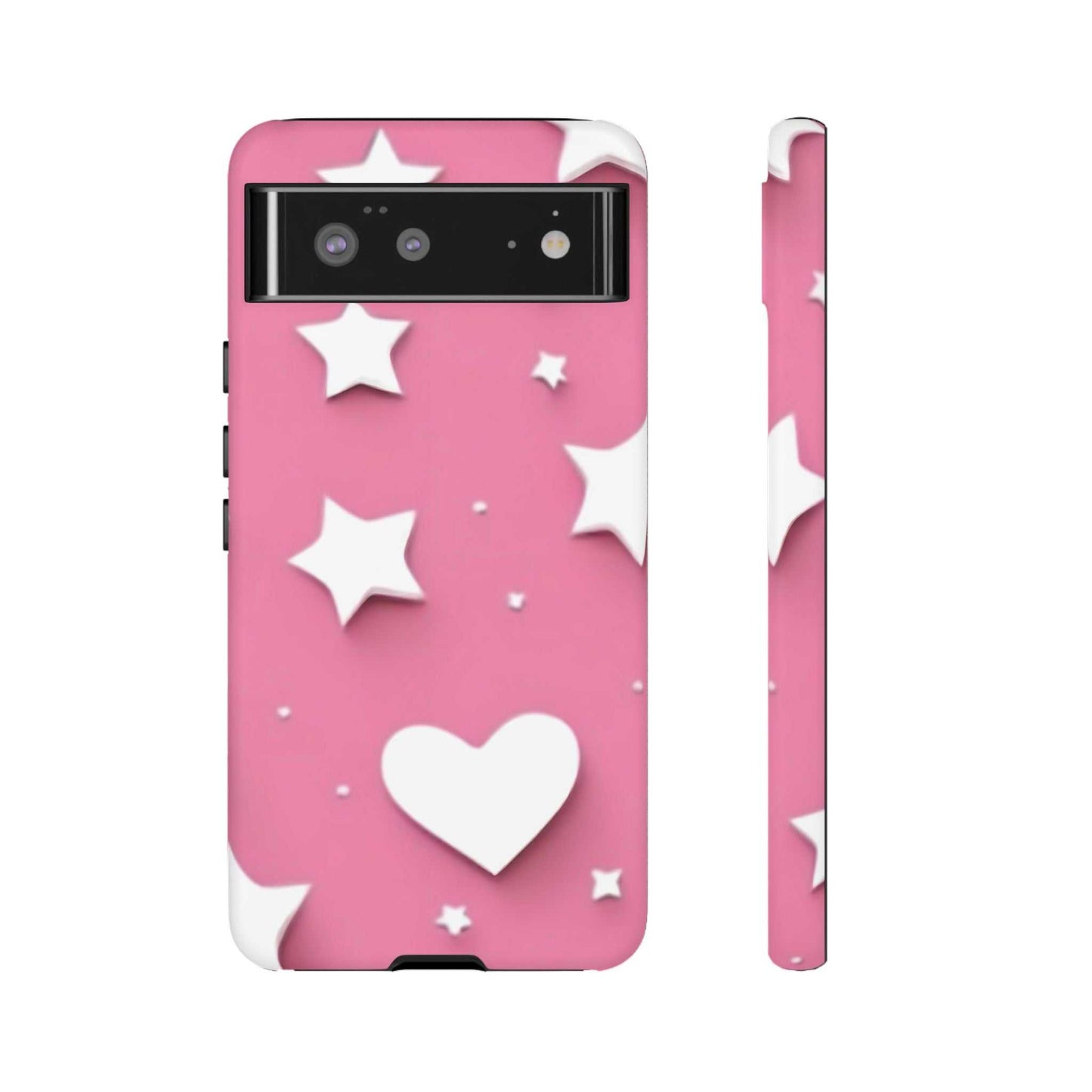 cute Hearts and stars Google Pixel Phone Case Designed By Littlebitz 