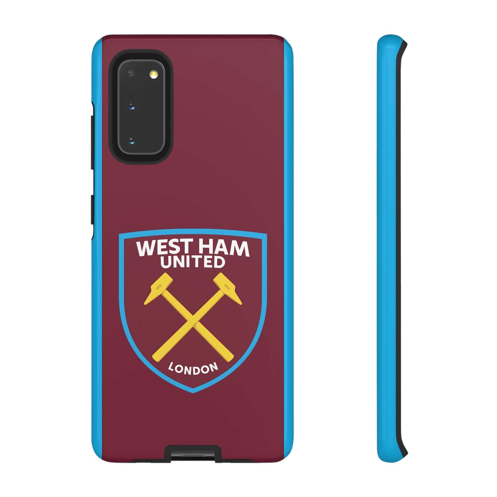 West Ham United magnetic Samsung case featuring claret and blue colors and official-inspired crest