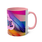 LGBTQ+ Pride Mug with vibrant rainbow design on high-quality ceramic.