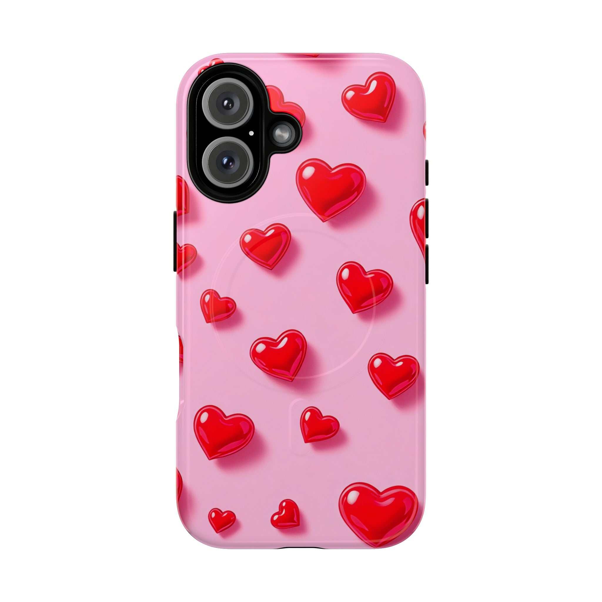 Pink Hearts iPhone Magsafe Phone Case
