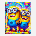 Minions Wall Canvas with vibrant yellow characters, available in multiple sizes and profiles, perfect for kids' rooms.