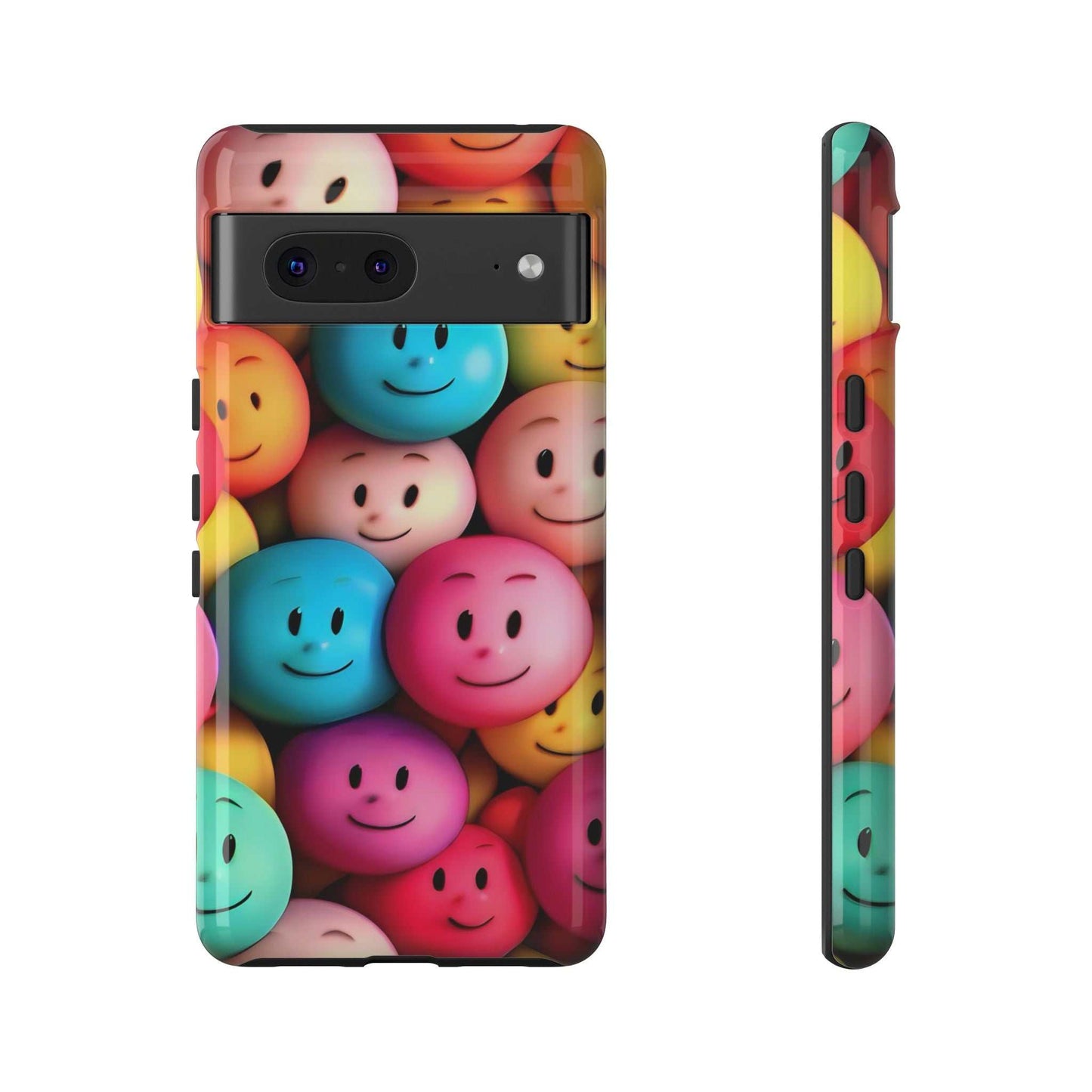 Fun Smiley Faces Google Pixel Phone Case designed by littlebitz