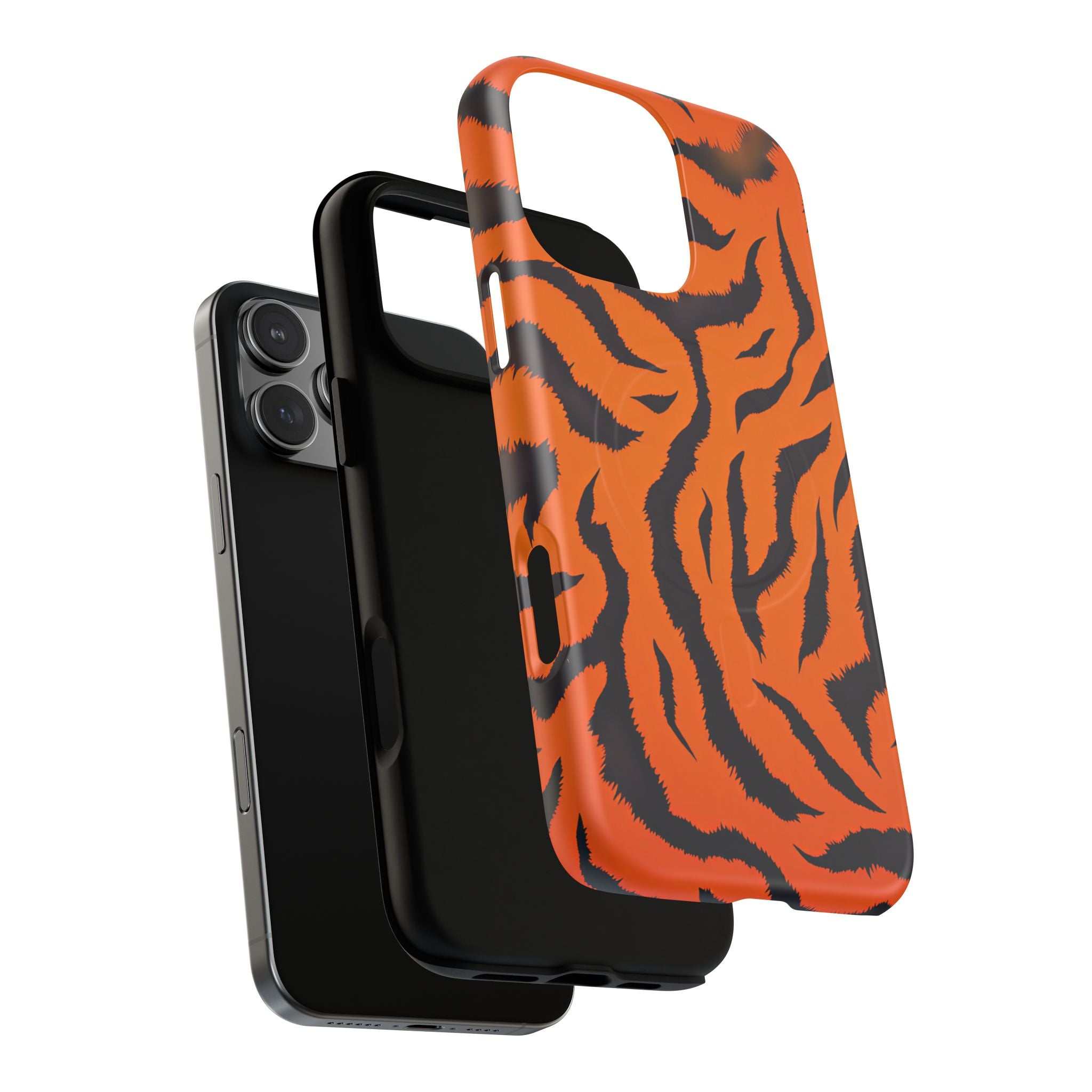 Orange Tiger Print iPhone Magsafe Phone Case