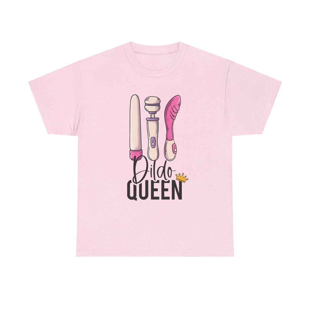 Black Dildo Queen T-Shirt with bold cheeky print, 100% cotton, soft and comfortable design