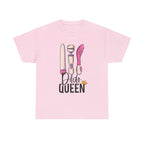 Black Dildo Queen T-Shirt with bold cheeky print, 100% cotton, soft and comfortable design