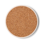 Round ceramic coaster with cork backing for non-slip and surface protection Dad Farts Stink design