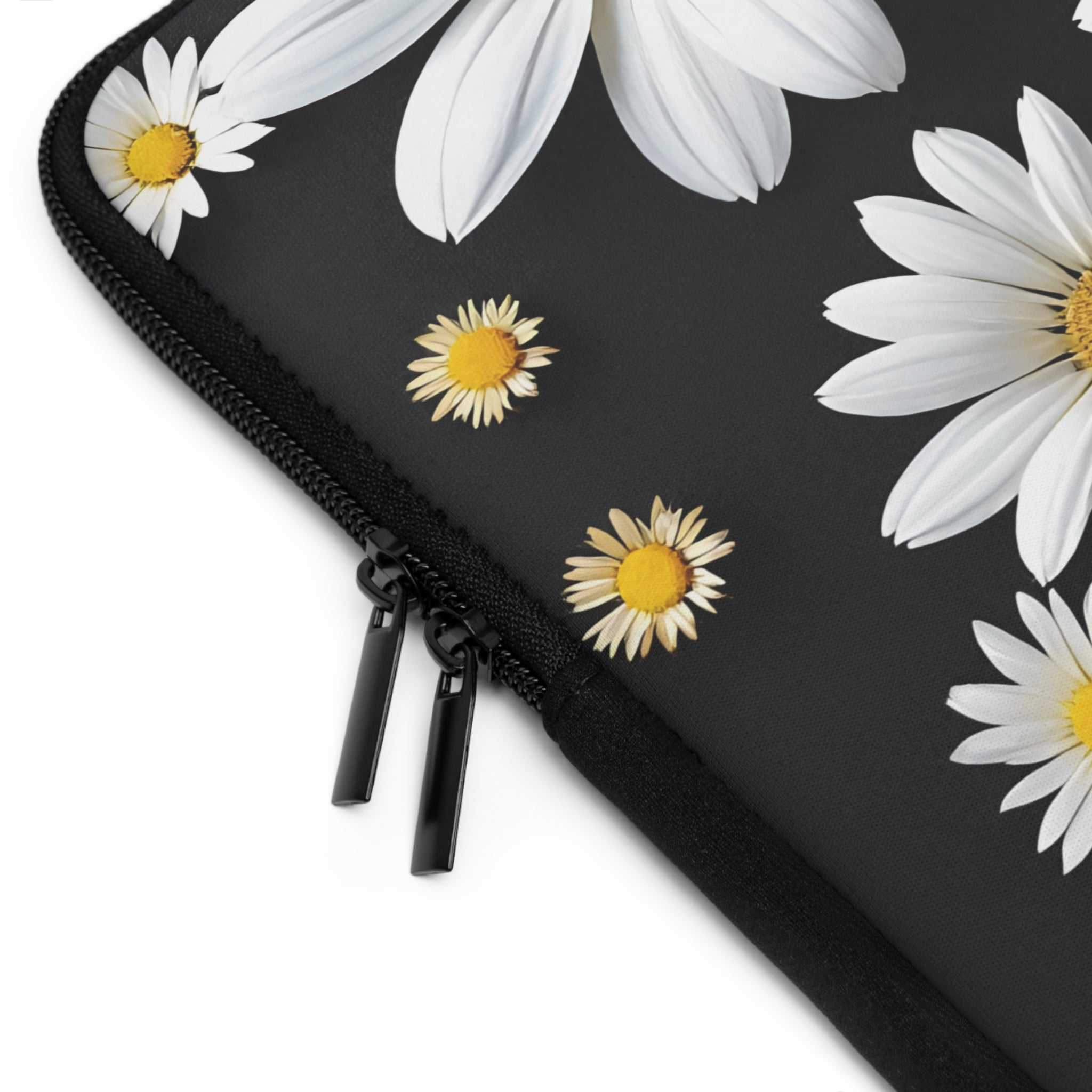 Black Daisy Laptop Sleeve