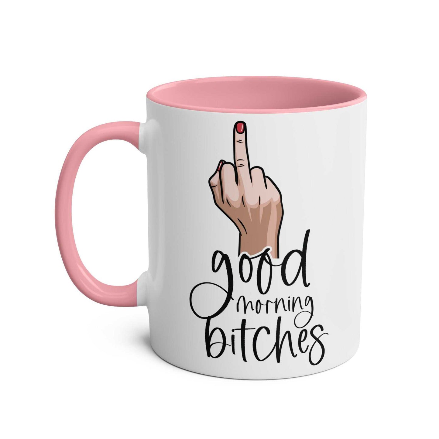 Cheeky rude ceramic two-tone mug with sassy design, microwave and dishwasher safe, 11oz capacity.