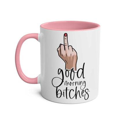 Cheeky rude ceramic two-tone mug with sassy design, microwave and dishwasher safe, 11oz capacity.
