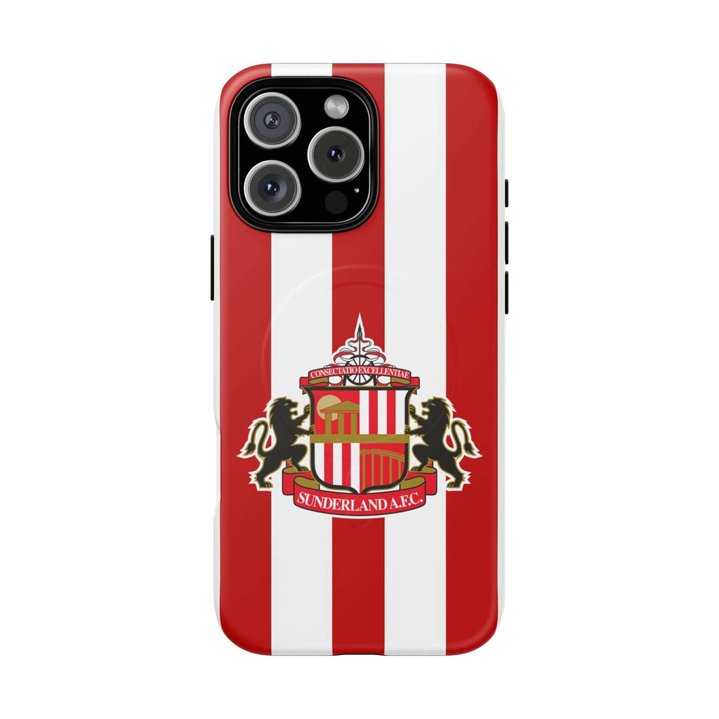 Sunderland FC MagSafe iPhone case with red and white colors and fan-inspired crest
