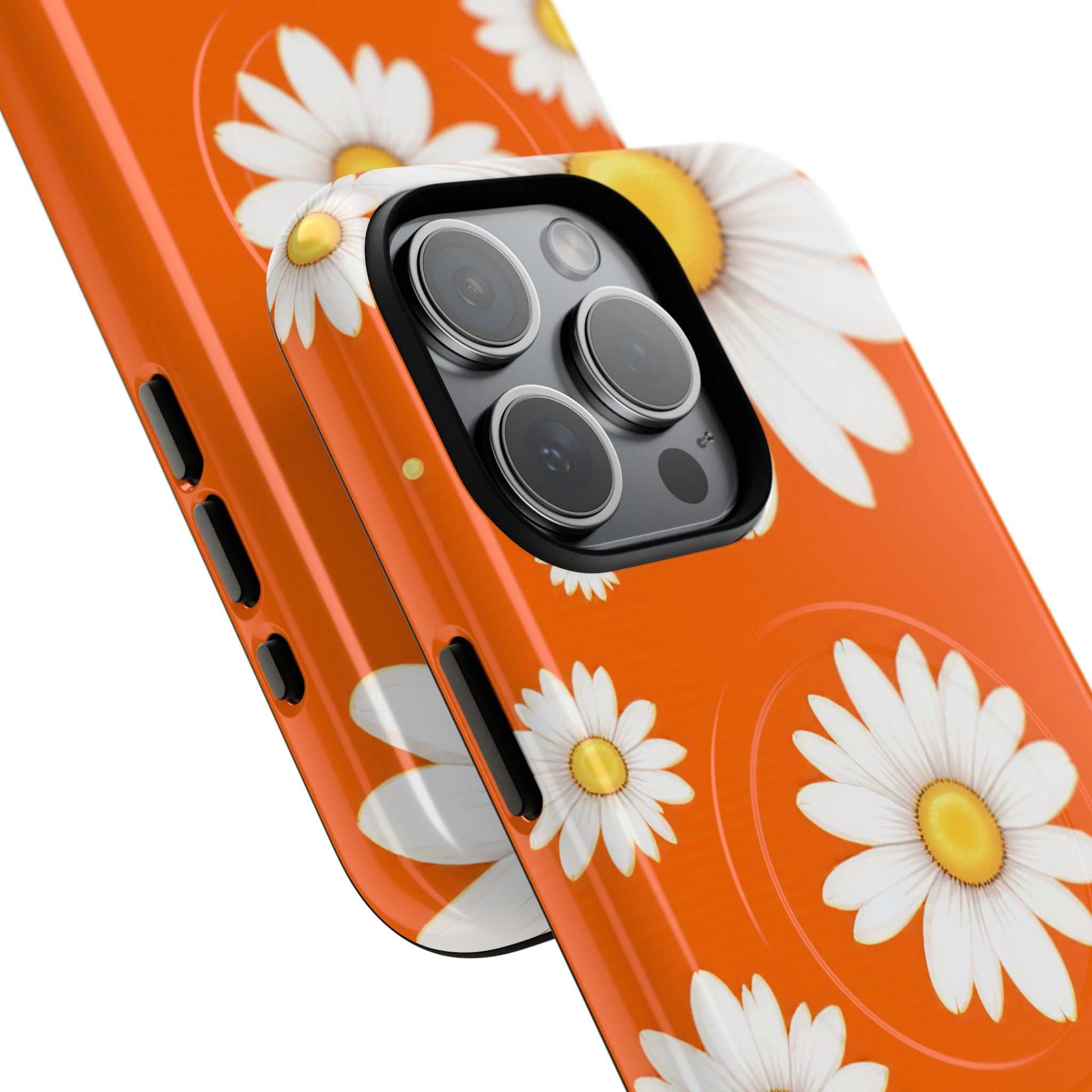 Orange Daisy Design iPhone Magsafe Phone Case