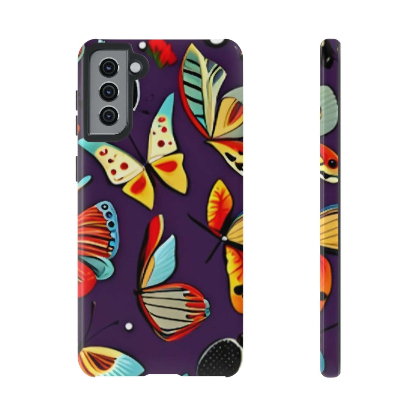 Bright Vibrant Butterfly Samsung Phone Case designed by littlebitz 