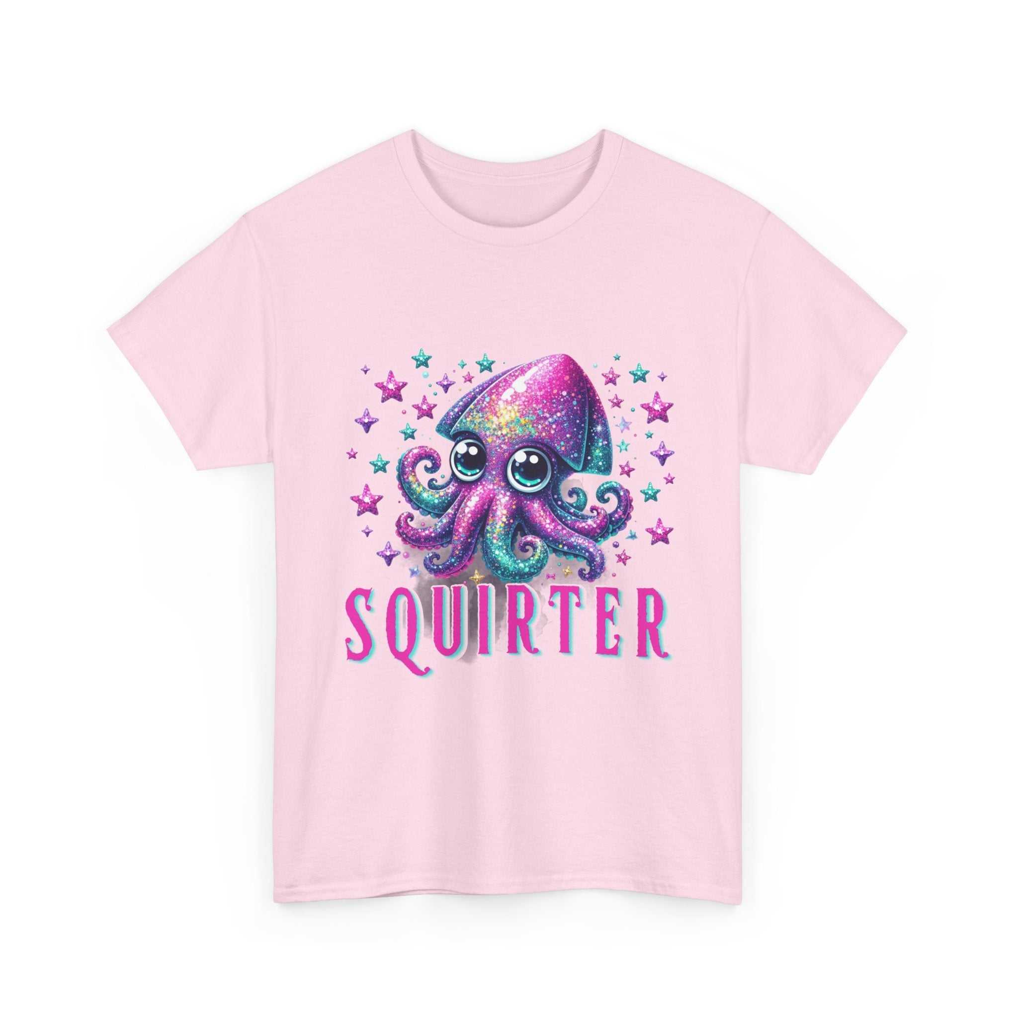 Squirter Fun Squid T-Shirt with cheeky squid graphic on soft cotton fabric