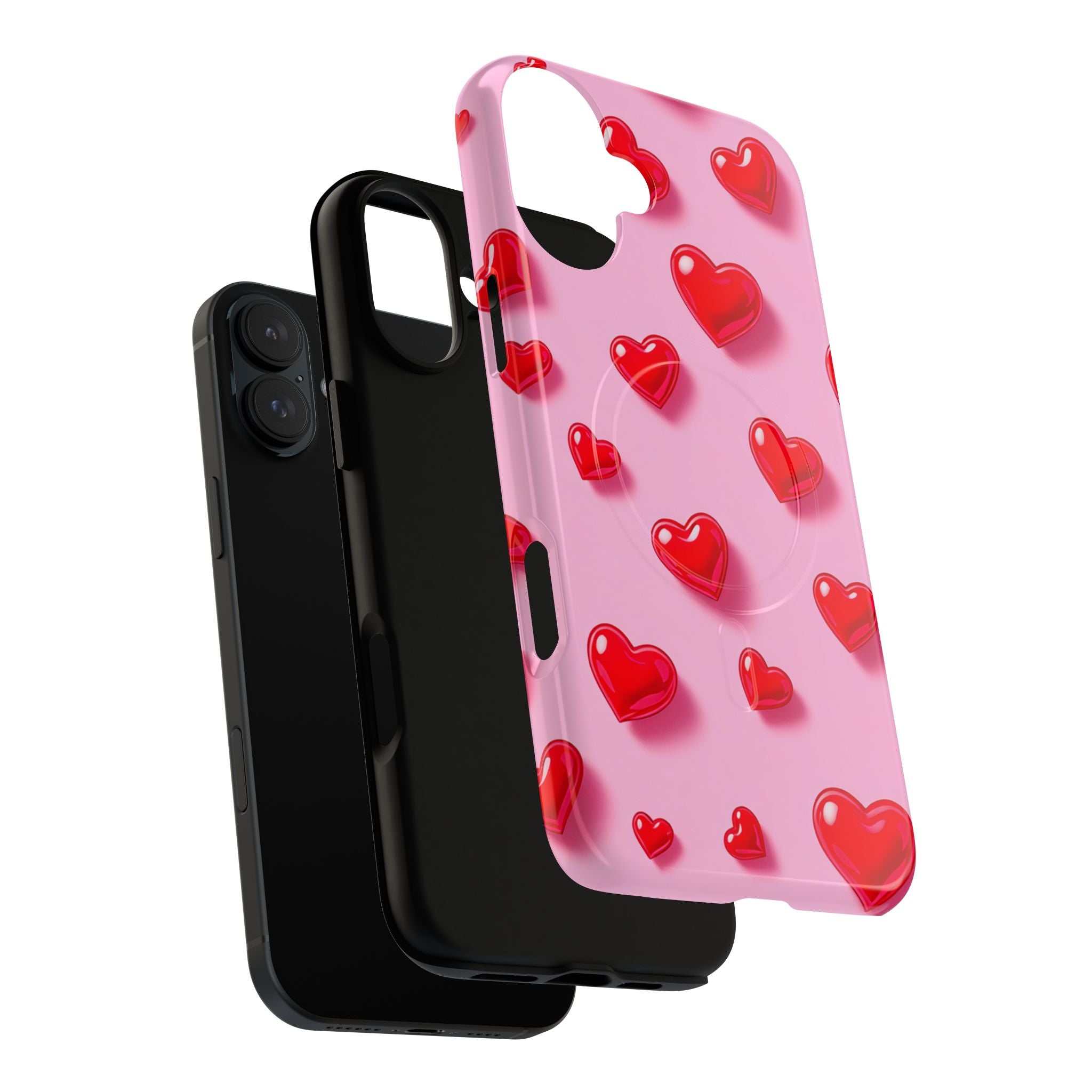 Pink Hearts iPhone Magsafe Phone Case
