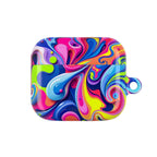 Vibrant Colour Splash AirPods Pro protective case with glossy finish and swirl pattern