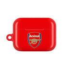 Red Arsenal FC AirPods protective case with club logo and glossy finish