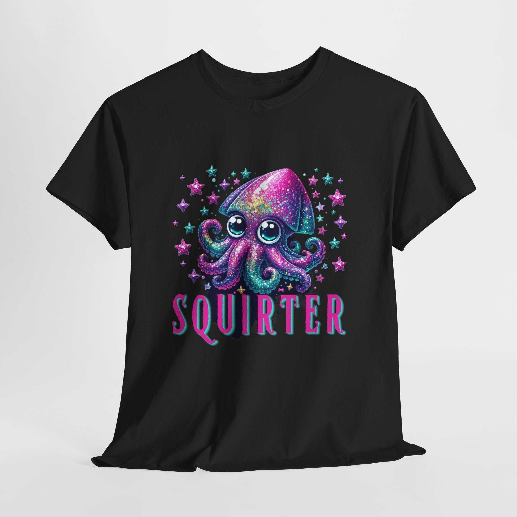 Squirter Fun Squid T-Shirt with cheeky squid design on soft cotton fabric