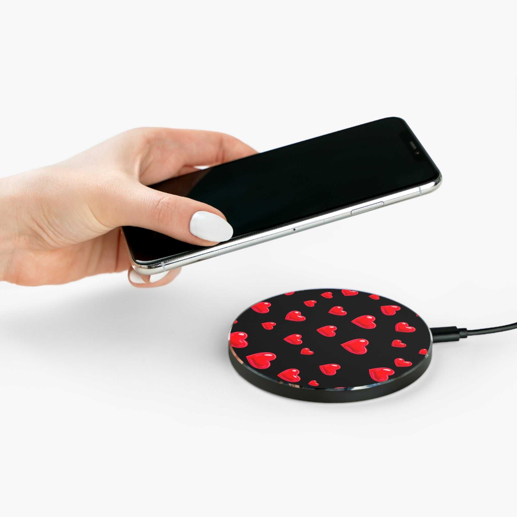 Black Hearts Design Wireless Charger