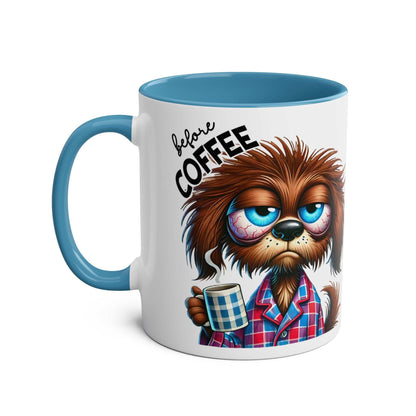 Fun Sarcastic Coffee Mug with humorous design and blue interior.