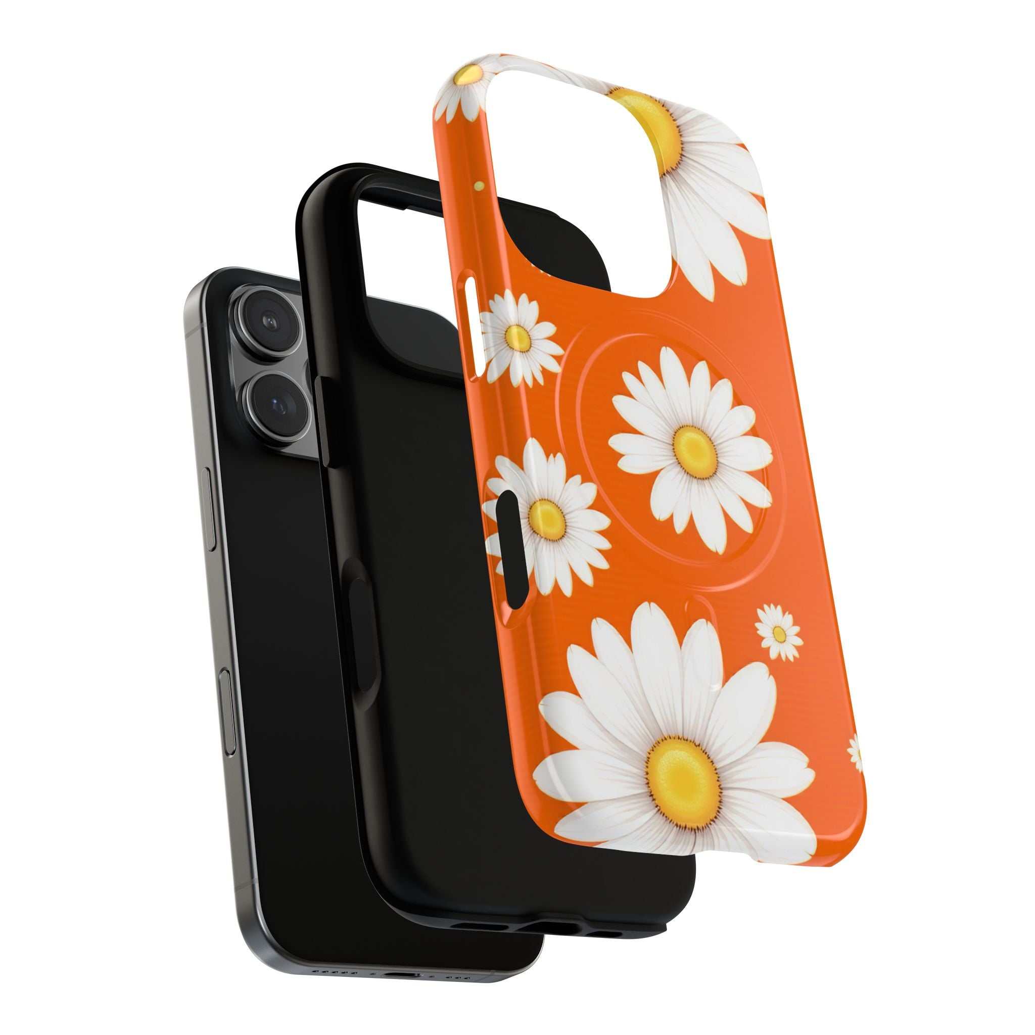 Orange Daisy Design iPhone Magsafe Phone Case