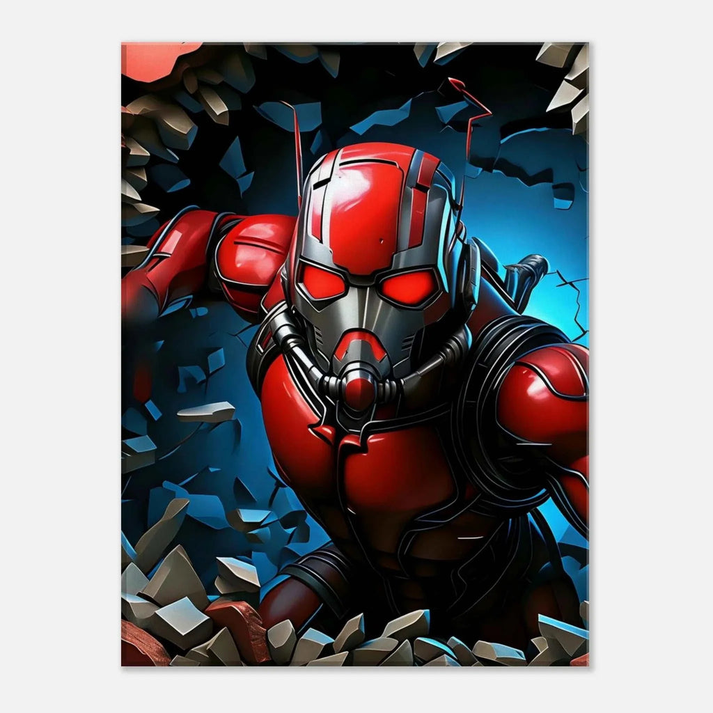 Antman canvas wall art featuring vibrant superhero artwork, available in multiple sizes.
