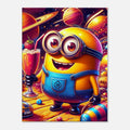 Minions Wall Canvas with vibrant print and playful yellow characters for kids' rooms
