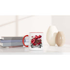 Gorgeous Valentine's Mug with heart design, 11oz ceramic, vibrant print.